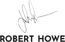 A black and white photo of the signature of robert hovde