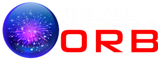 A logo for the art of mystery orbs.